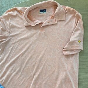 Greg Norman Collection Orange Polo Shirt Short Sleeve Knit